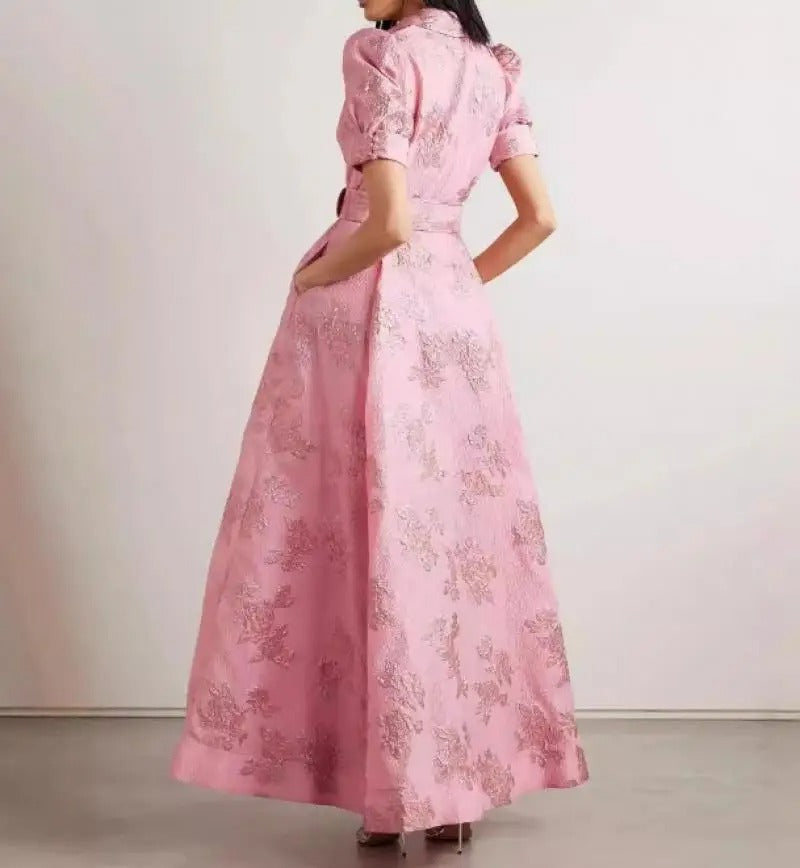 Elegant Embroidered Vintage Court Dress