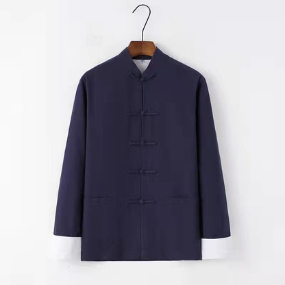 Elegant Hanfu Lay Buddhist Winter Shirt Coat