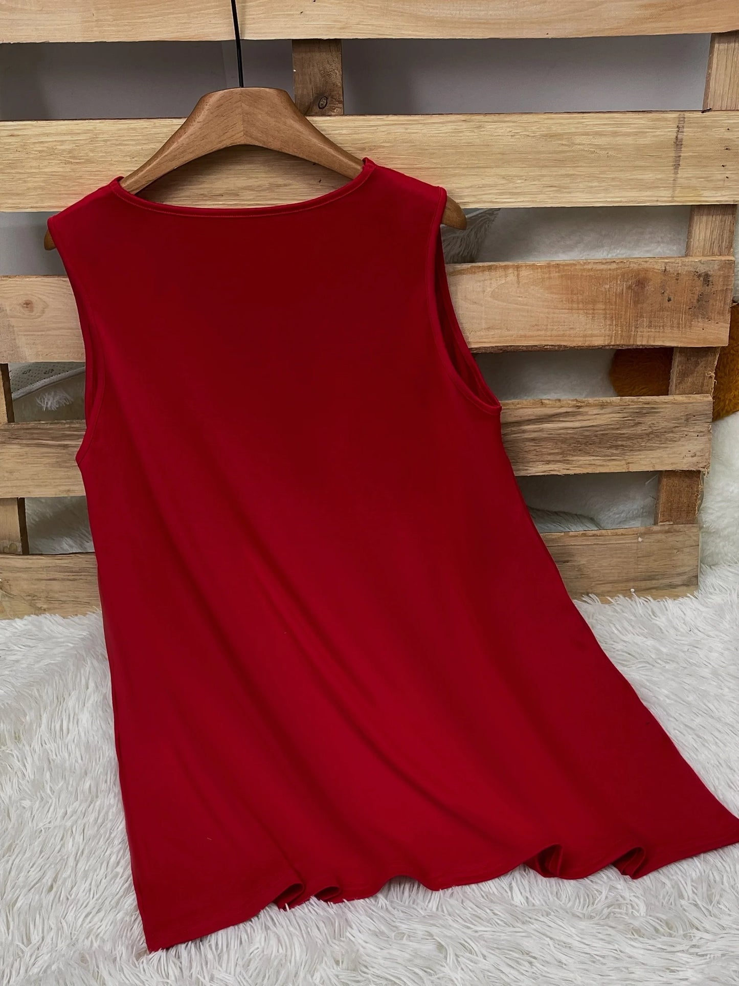 Plus Size Scalloped Hem Tunic Top