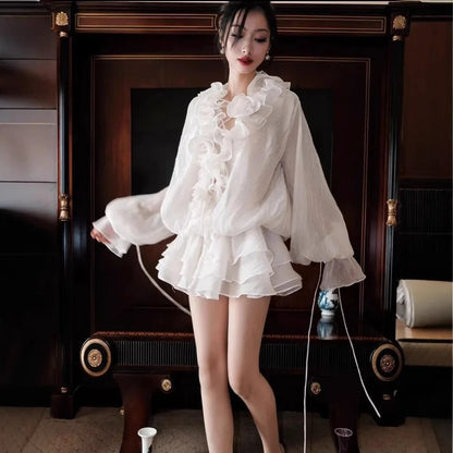 Women's Casual Ruffle Mini Dress