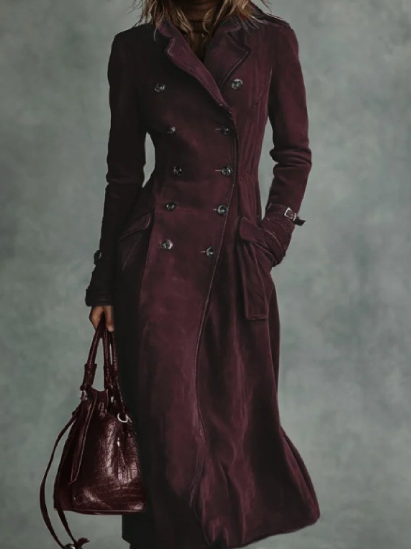 Women’s Fall & Winter Western-Style Suede Long Coat