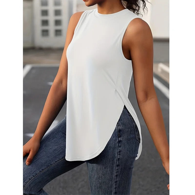 Sleeveless Round Neck Top
