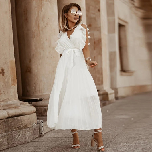 Graceflow Ruffled Chiffon Maxi