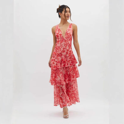 Breezy Halter Neck Ruffle Beach Dress