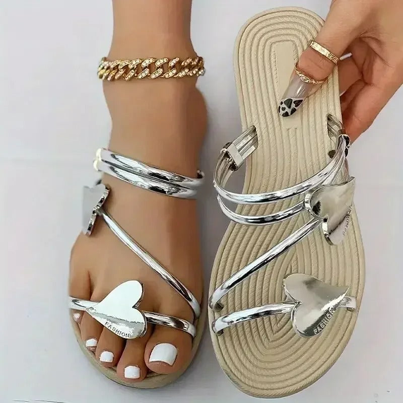 Golden Heart Soft Sole Sandals