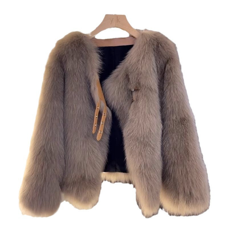Short Autumn Leisure Loose Button Top For Women