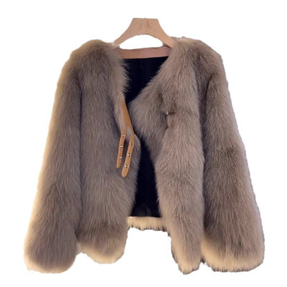 Short Autumn Leisure Loose Button Top For Women