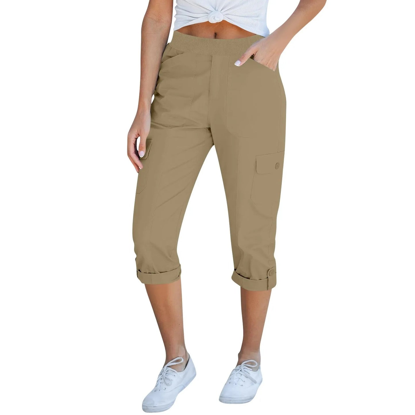 Ease Fit Charm High Waist Knit Capris