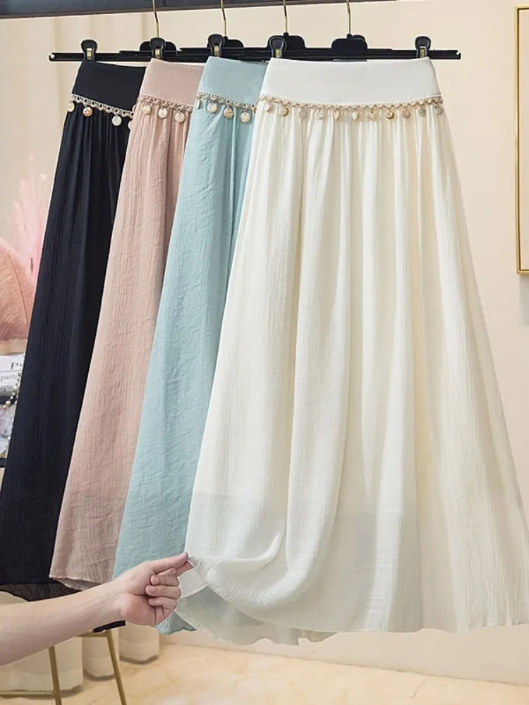 Bohemian Grace High-Waist Maxi Skirt