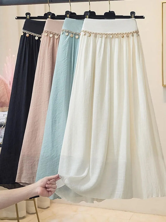 Bohemian Grace High-Waist Maxi Skirt