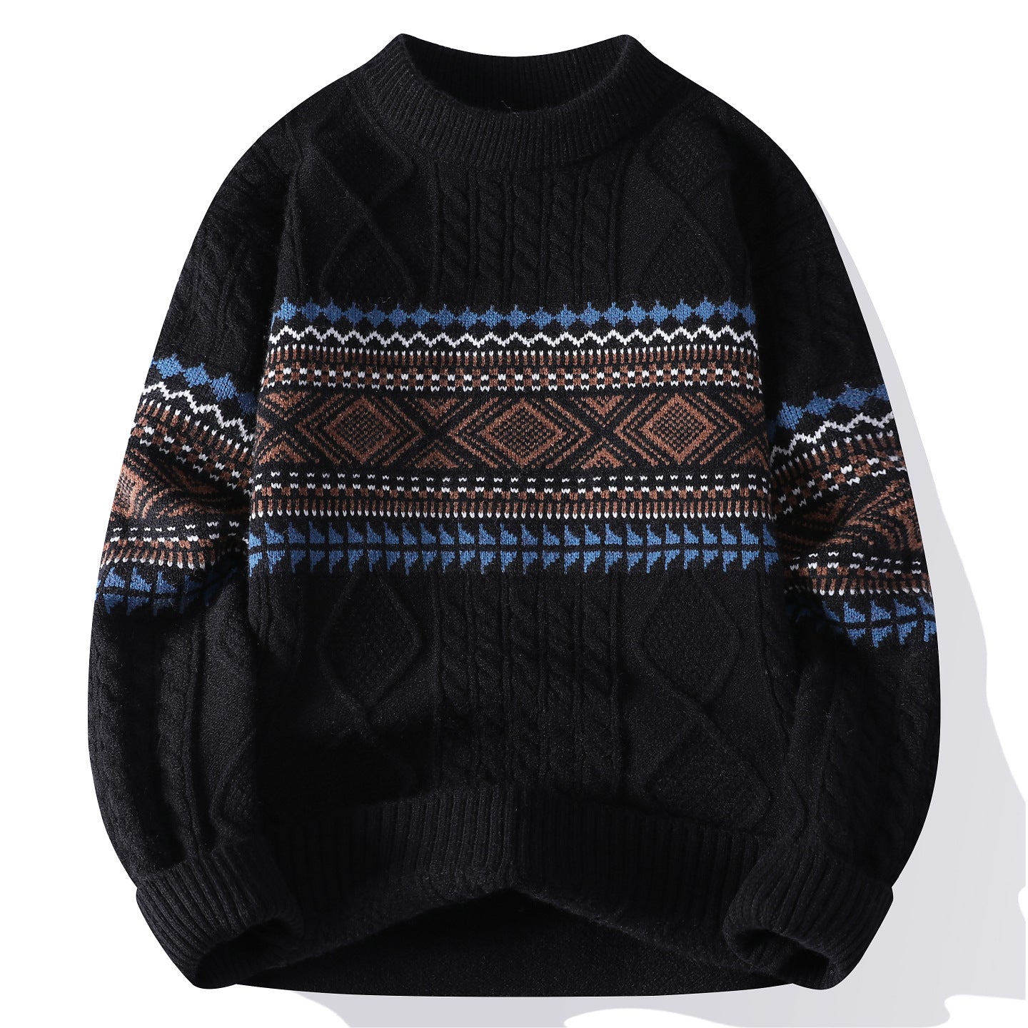 Men Winter Fashion Mock Neck Sweater