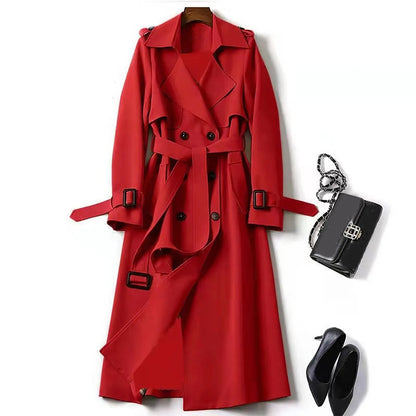Timeless Grace Double-Breasted Trench Coat