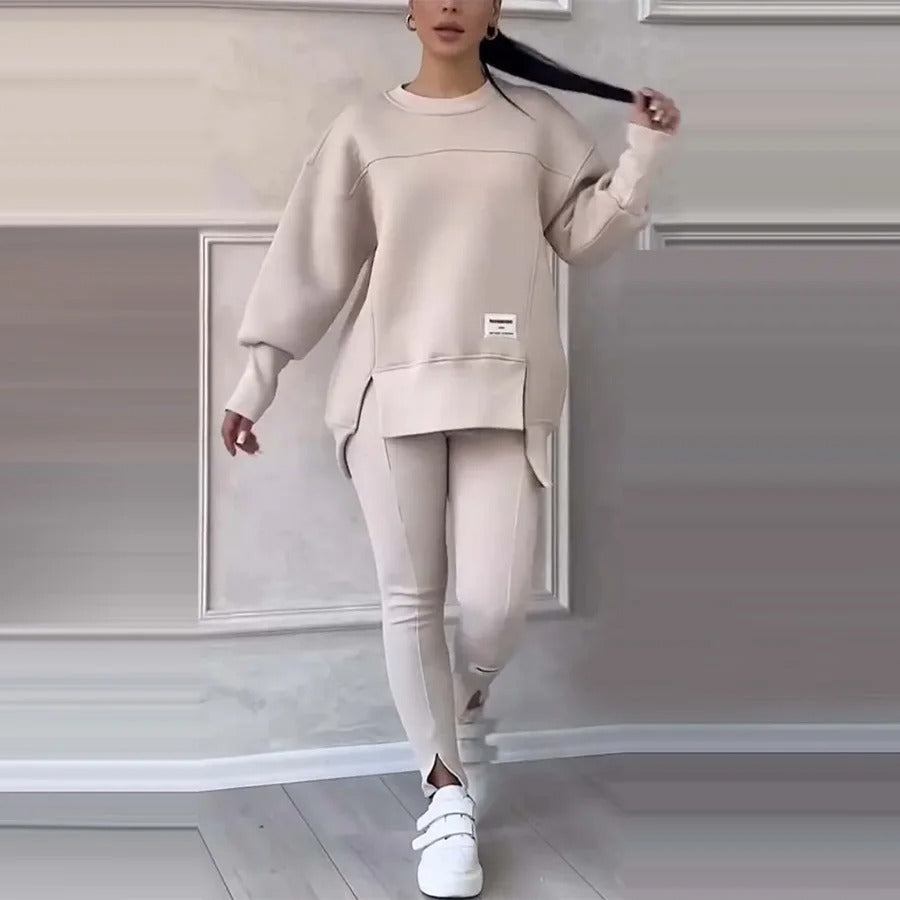 Casual Two Piece Hoodie Sweat Set