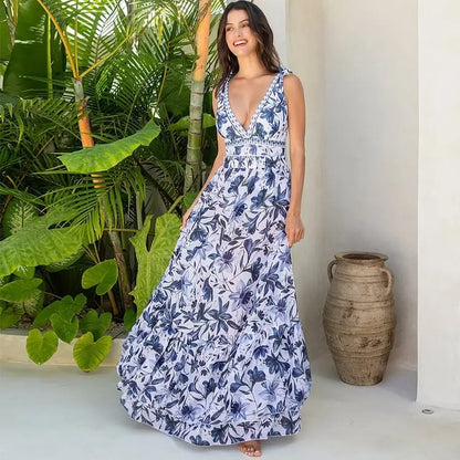 Flaxmaker Vintage Printed Swimsuit and Sarong
