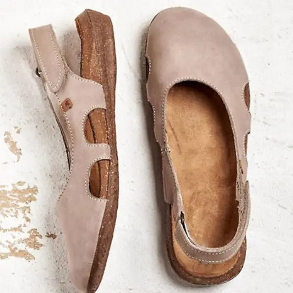 Stylish Low-Heel Leather Sandals