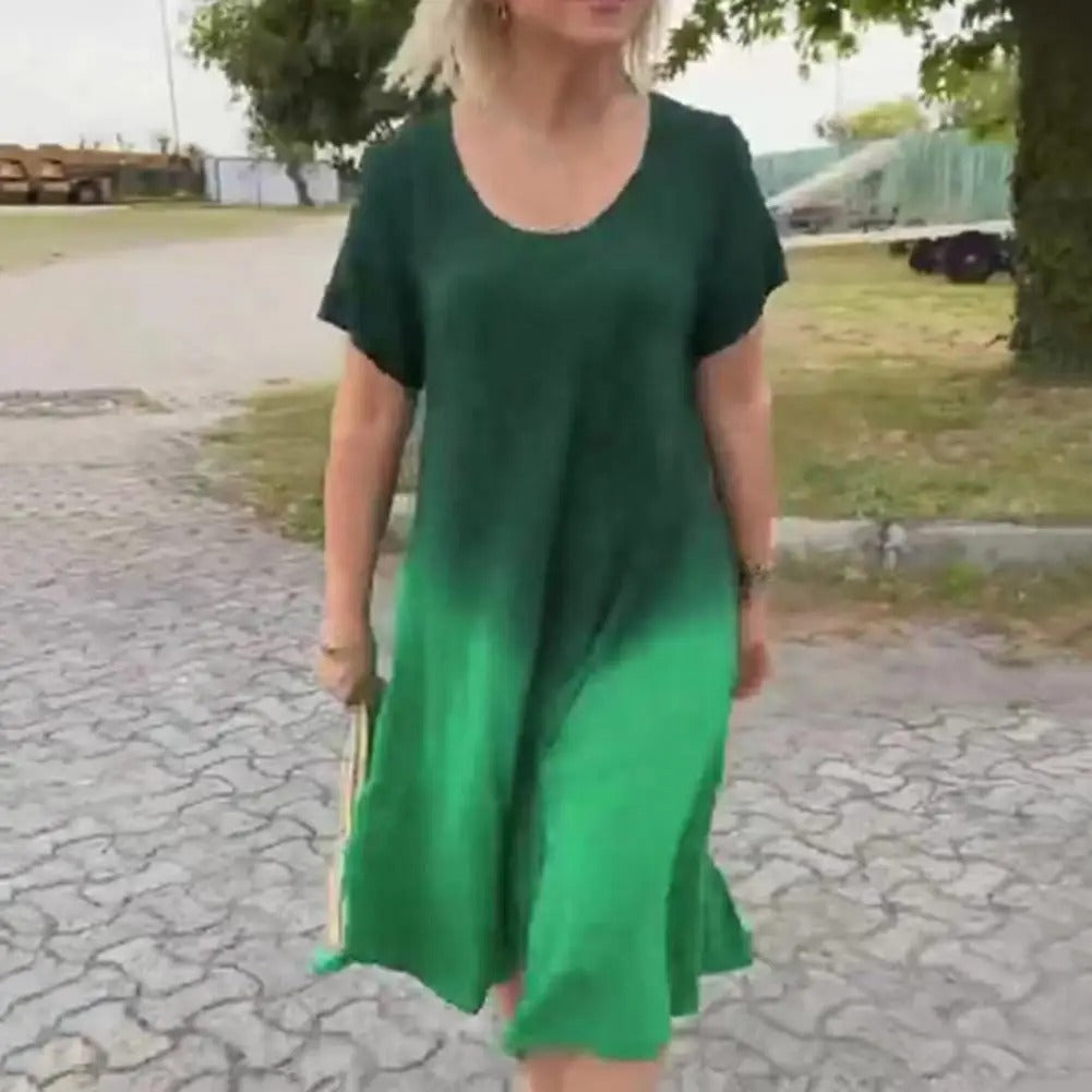 Luxe Flow Gradient Casual Dress