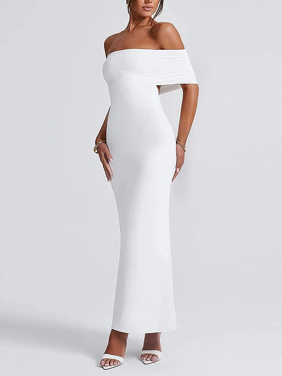 Sexy Strapless Backless Bodycon Maxi