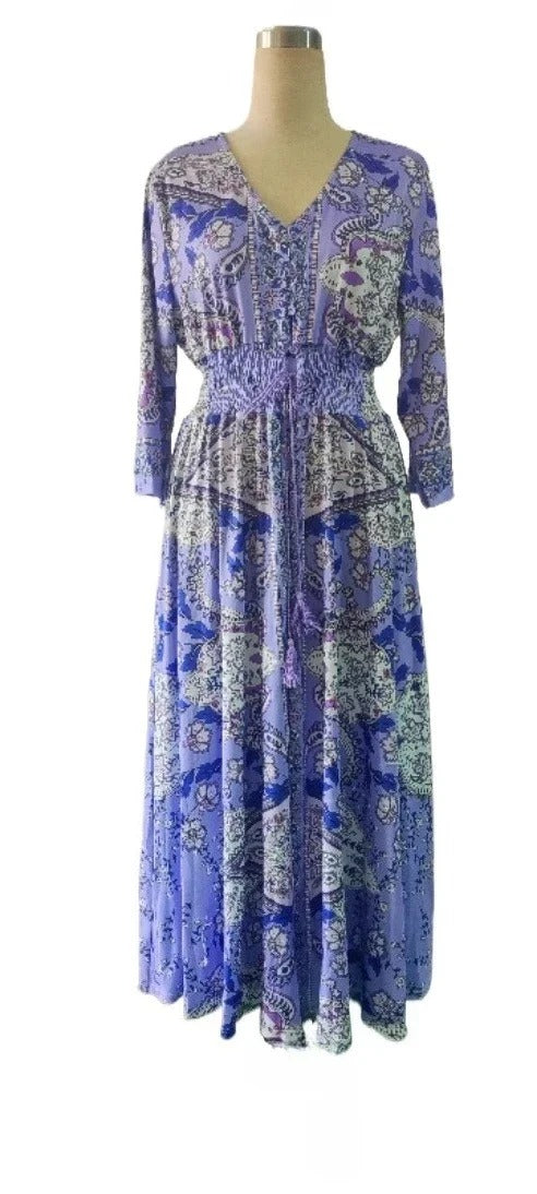 Boho Grace Tassel Maxi Dress