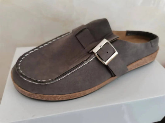 Plus Size Suede Mules