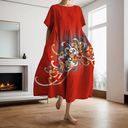 Boho Bloom Oversized Flowy Dress