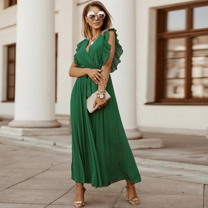 Graceflow Ruffled Chiffon Maxi