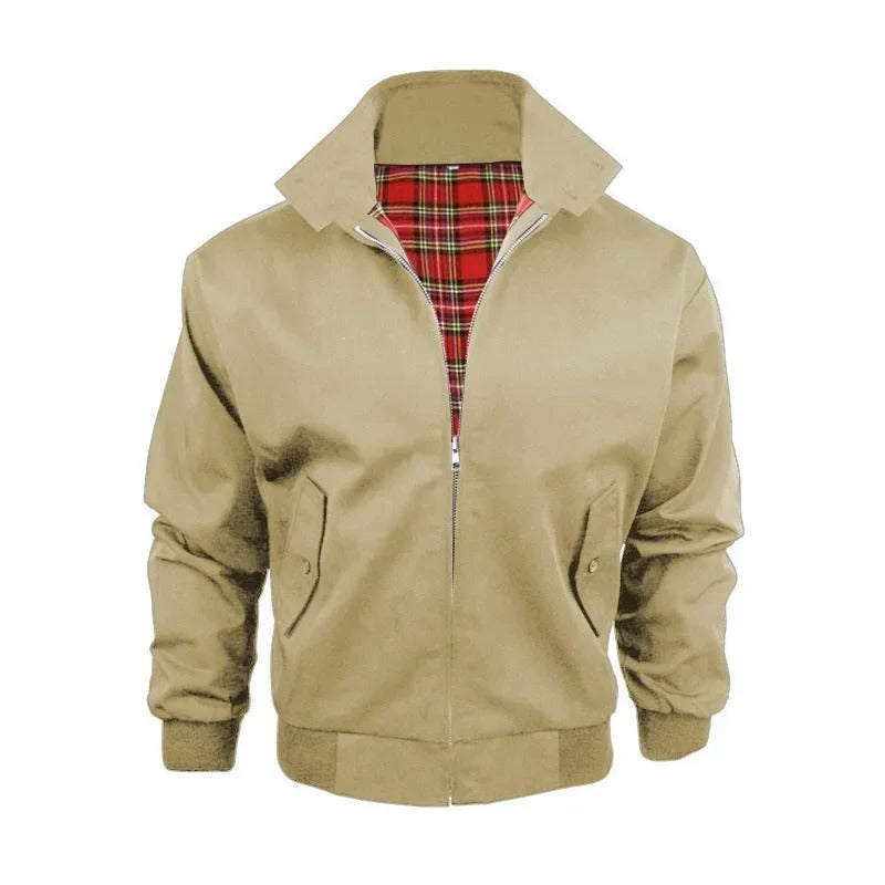Sleek Stand Collar Windbreaker for Men