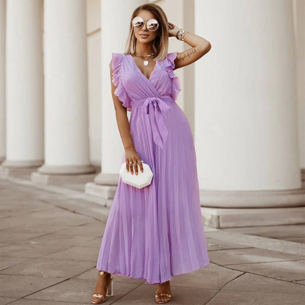 Graceflow Ruffled Chiffon Maxi