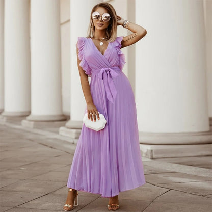 Graceflow Ruffled Chiffon Maxi