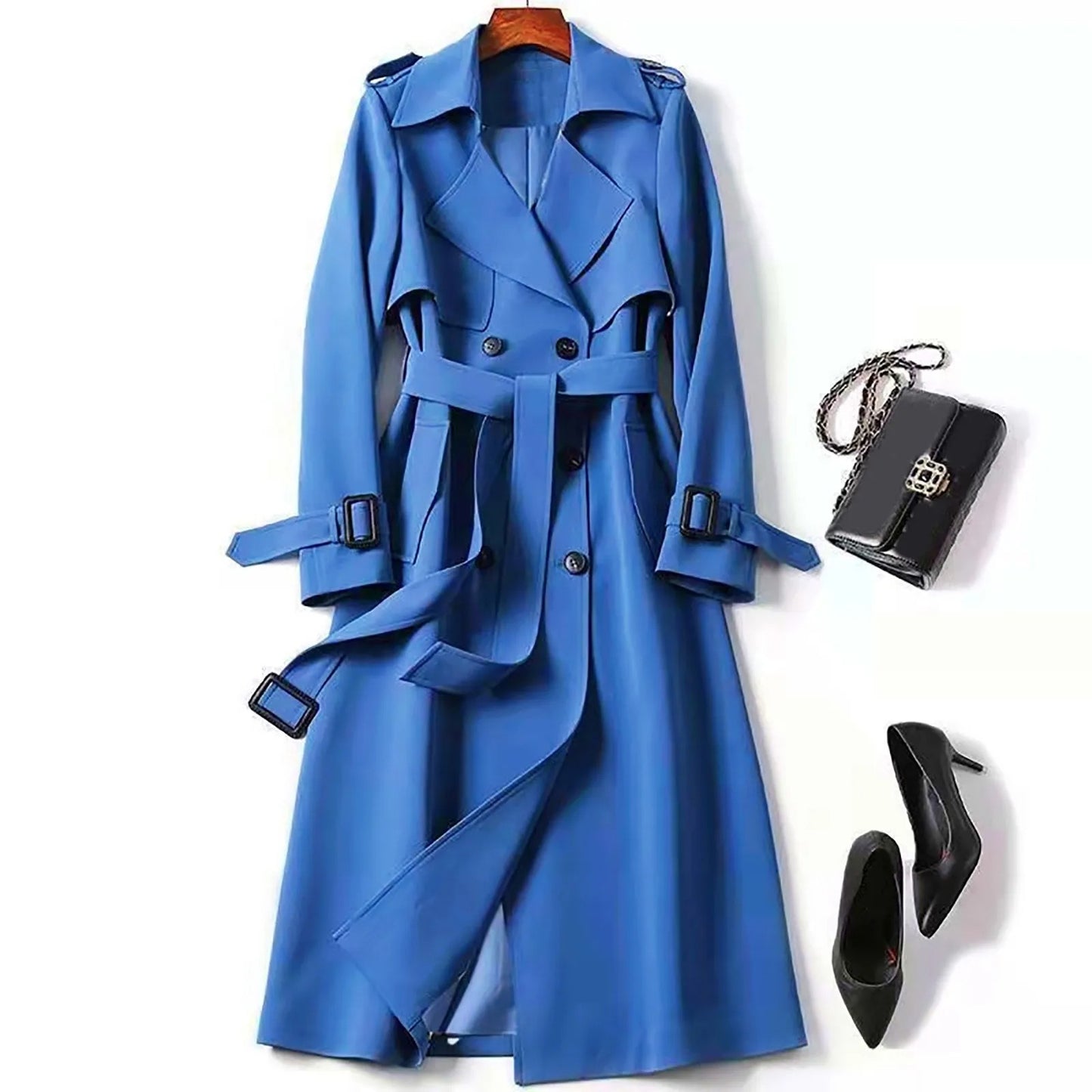 Timeless Grace Double-Breasted Trench Coat