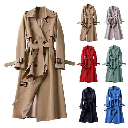 Timeless Grace Double-Breasted Trench Coat