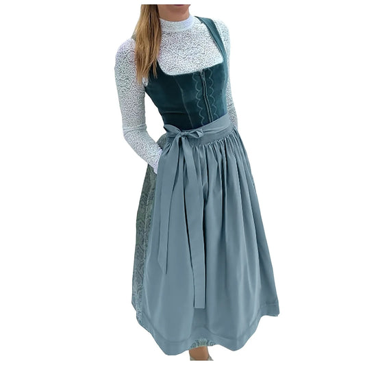 Bavarian Oktoberfest Suede Apron Dress
