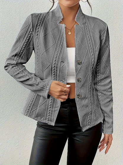 Elegant Floral Slim Fit Blazer Coat