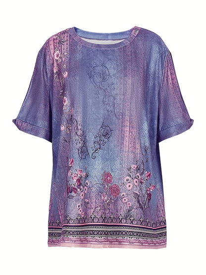 Plus Size Summer Print T-Shirt