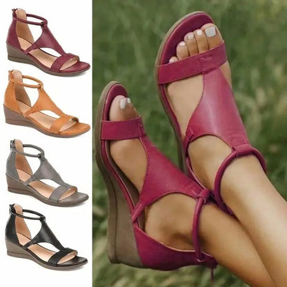 Retro Comfort Wedge Sandals