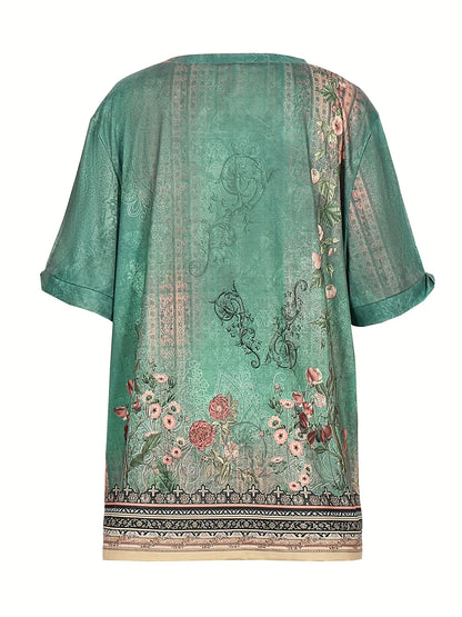 Plus Size Summer Print T-Shirt