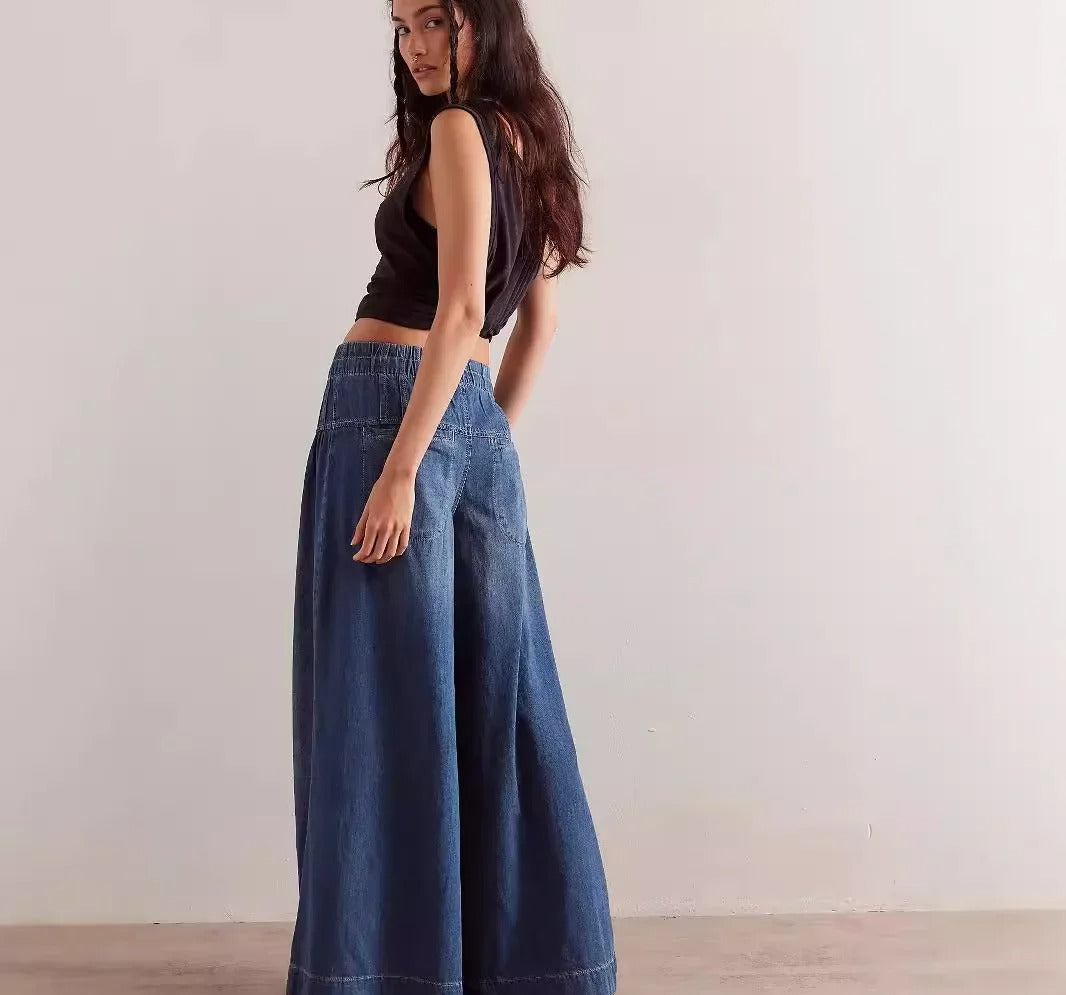 Lace-Up Denim Pants