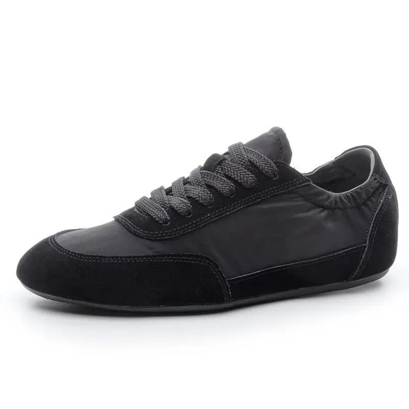 Velvet Glow Suede Lace-Up Sneakers