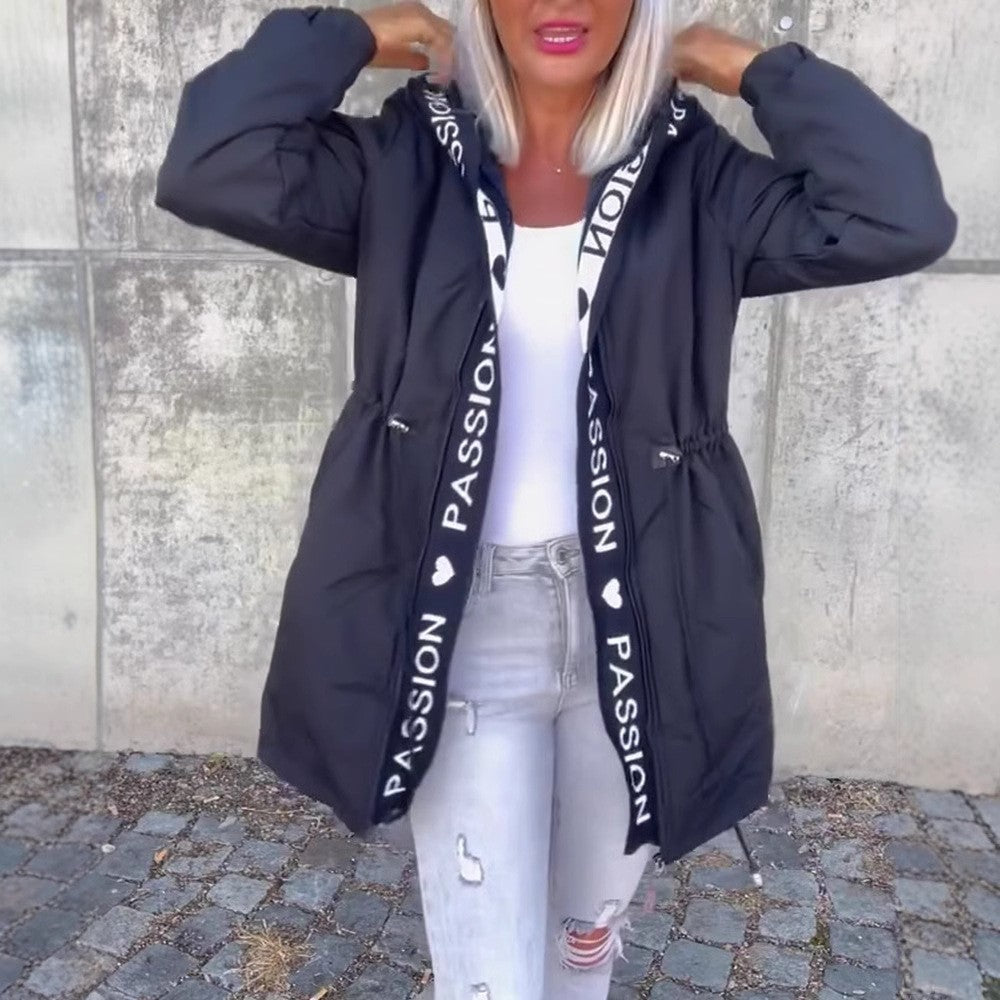 Women's Hooded  Zipper Jacket