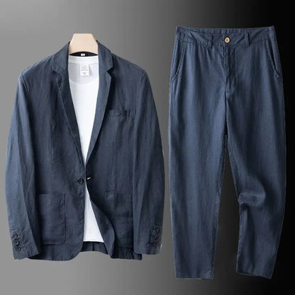 Stylish Linen Blazer Set
