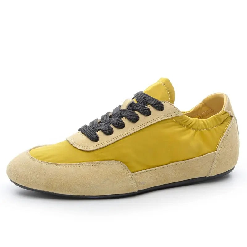 Velvet Glow Suede Lace-Up Sneakers