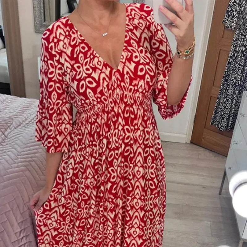 Effortless Boho Chic Floral Wrap Dress