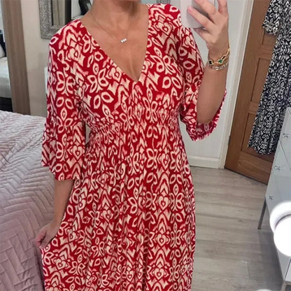 Effortless Boho Chic Floral Wrap Dress