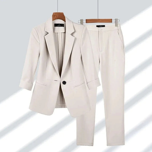 Korean Chic Elegant 2-Piece Suit