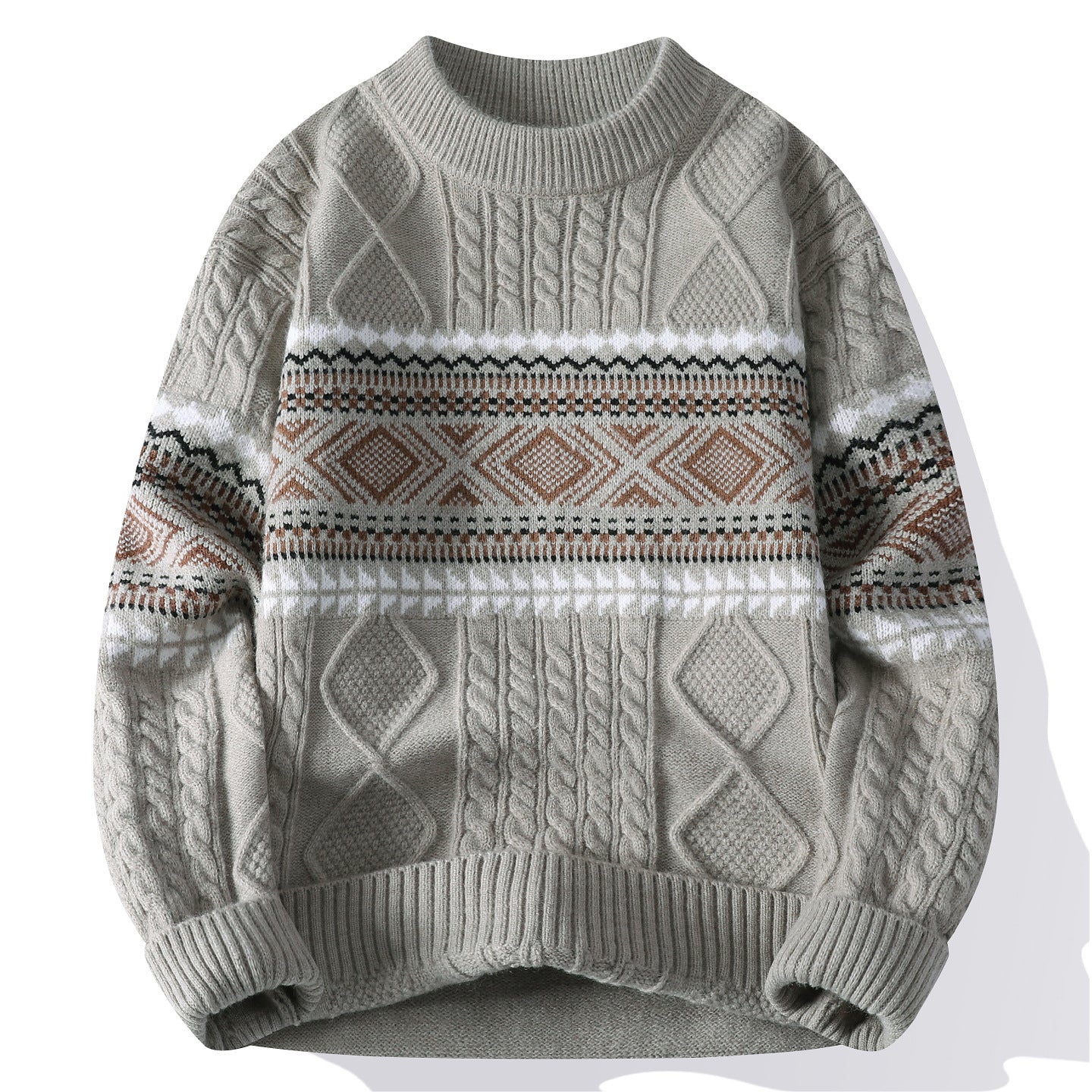 Men Winter Fashion Mock Neck Sweater