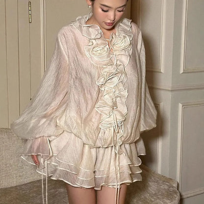 Women's Casual Ruffle Mini Dress