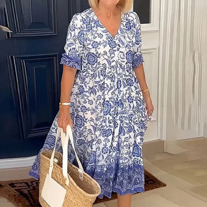 Floral Boho Wrap Maxi Dress