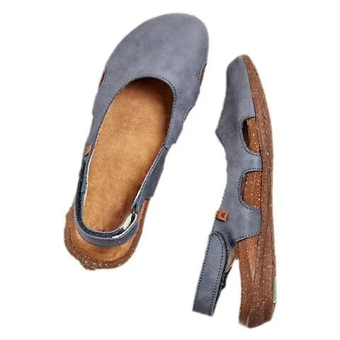 Stylish Low-Heel Leather Sandals