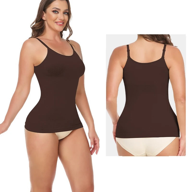 Sleek Crew Neck Slimming Shapewear Top