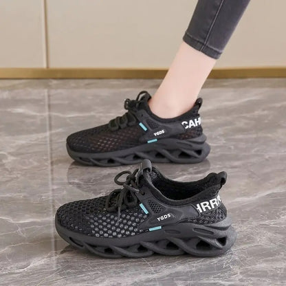 Crossover Hollow Knit Sneakers