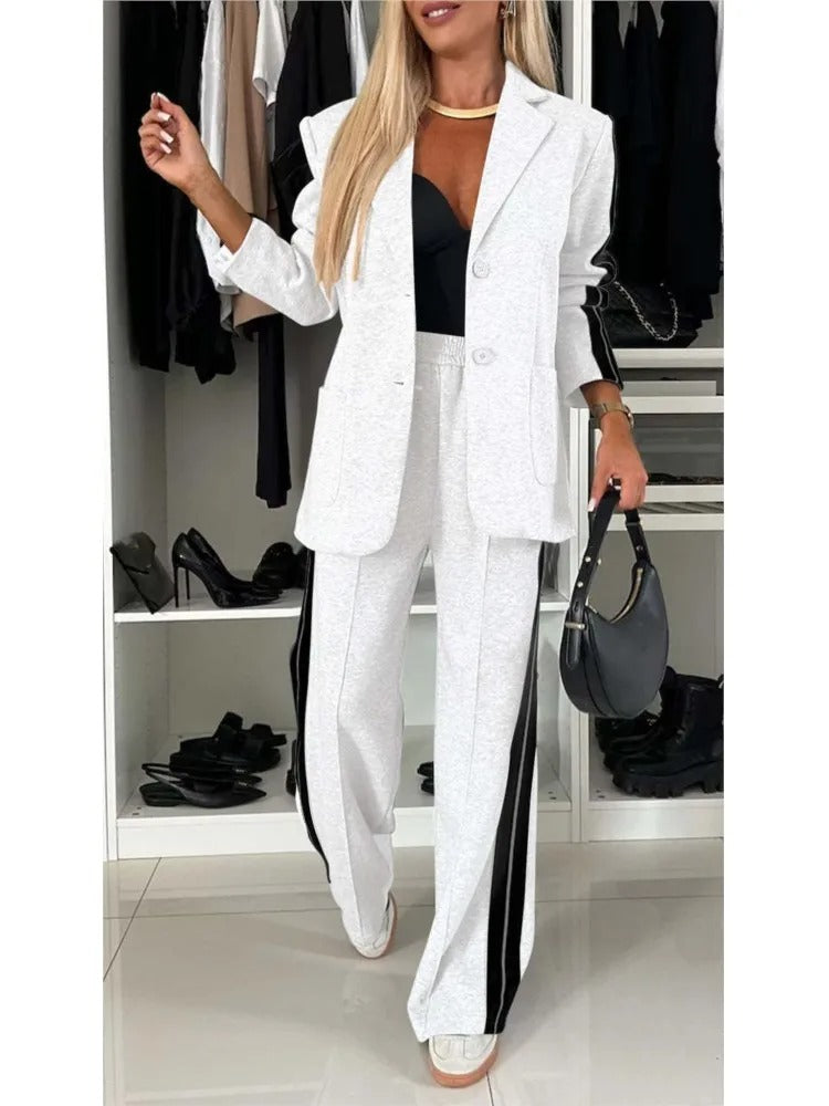 Stylish Blazer Two-Piece Suit Set